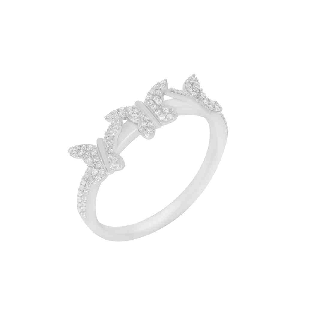 Butterfly Design Half Band Ring LR11935A